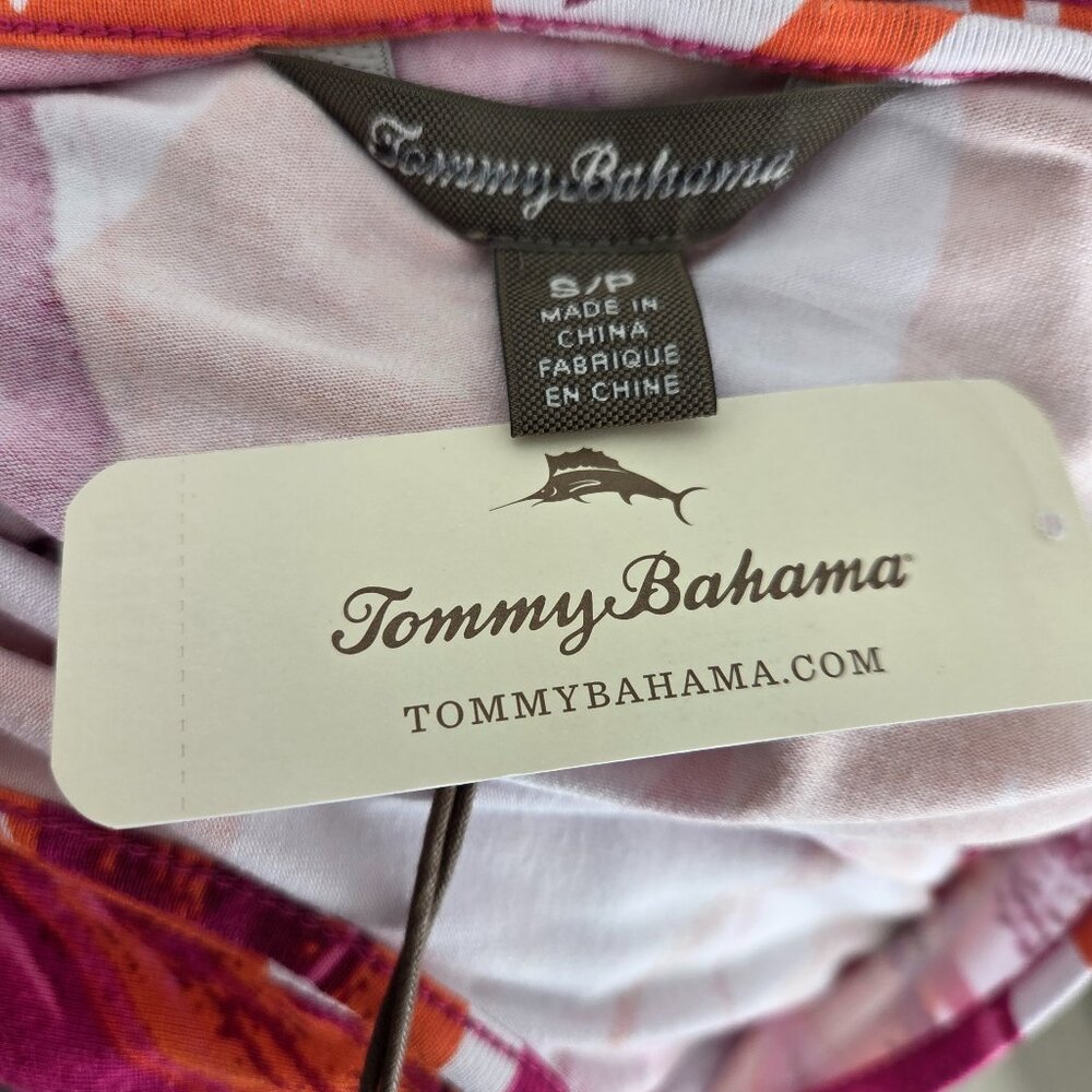 NWT- Tommy Bahama Azure Palm dress Midi S/P 12735 Orange Jupiter-RESORT SALE - Picture 4 of 5